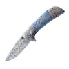 7.75" Titanium & Damascus Folding Knife