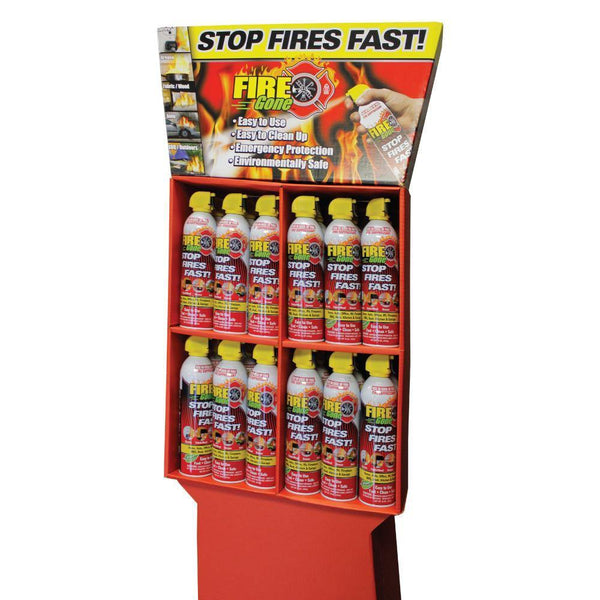 Fire Gone 24 Can Floor Display - Cutting Edge Products Inc