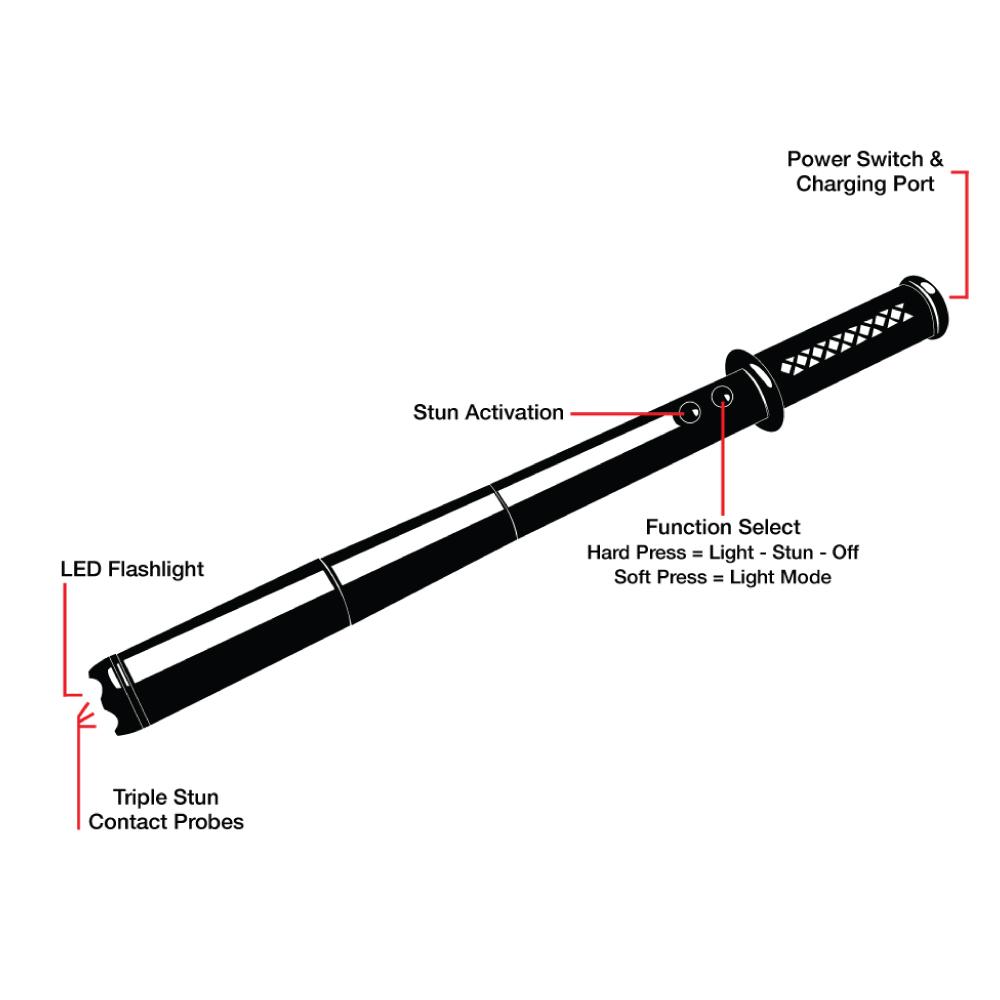 Tactical 9,000,000* Stun Baton Flashlight