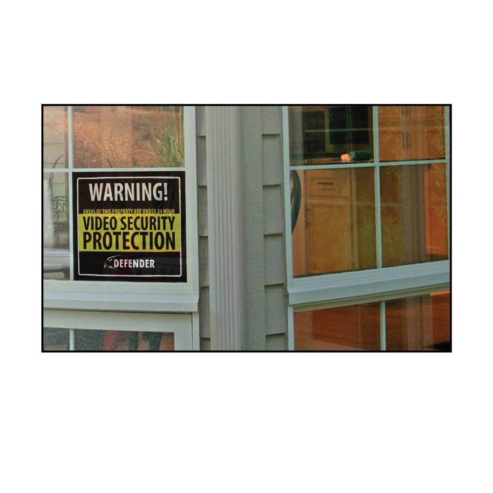 Defender Indoor Video Security System Warning Sign w/Stickers - Cutting Edge Products Inc