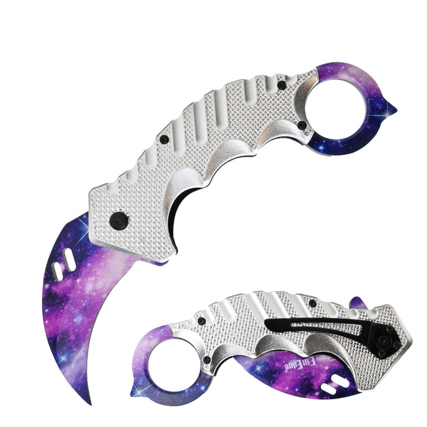 Purple Galaxy / Silver Handle